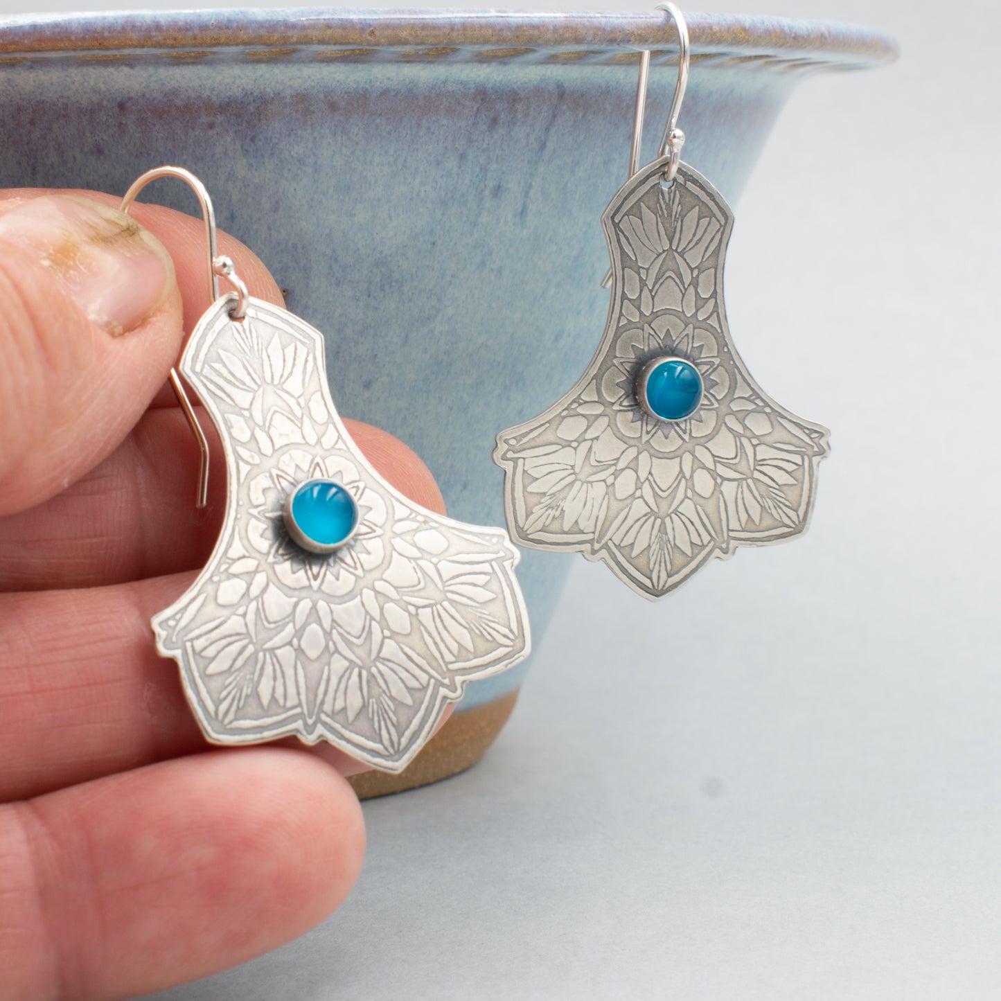 Aqua Fiesta Skirt Earrings