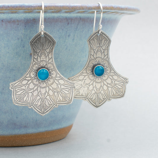 Aqua Fiesta Skirt Earrings