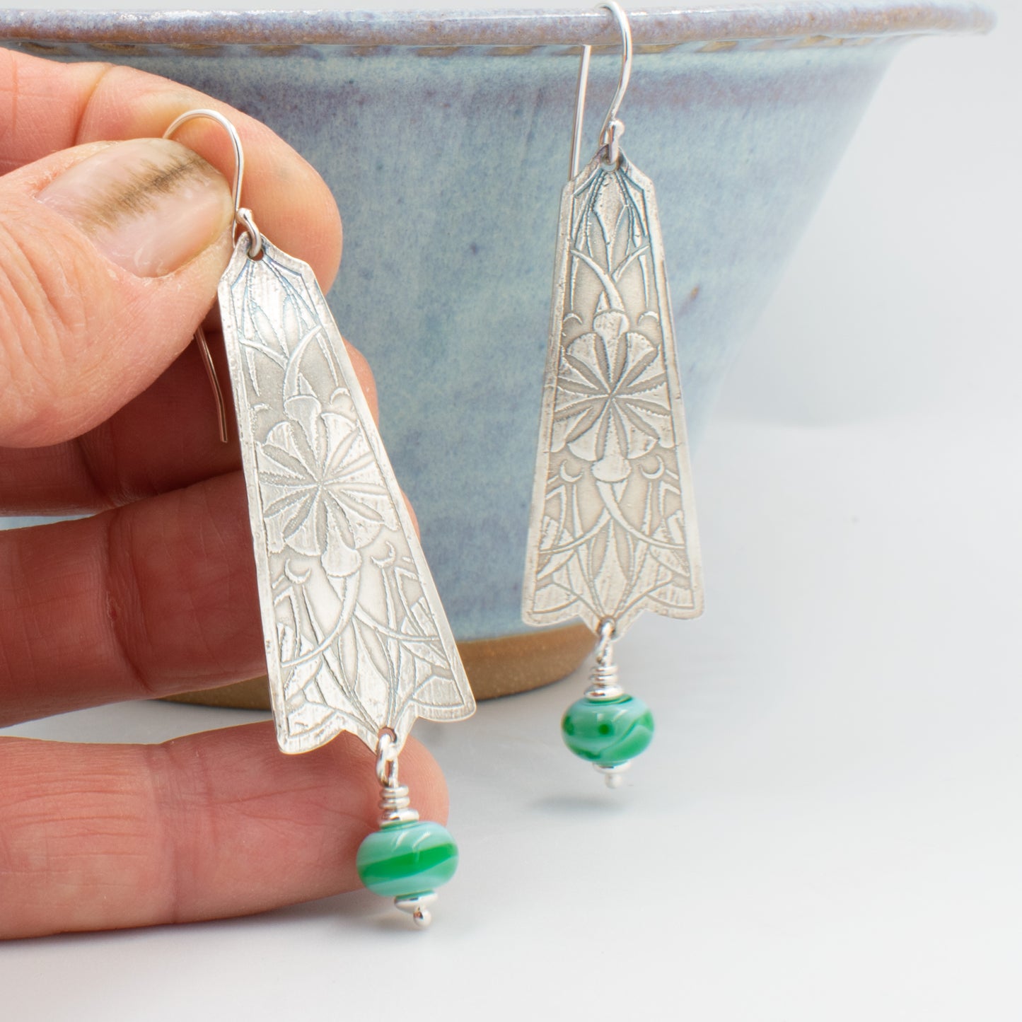Aurora Long Tri Earrings