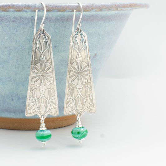 Aurora Long Tri Earrings