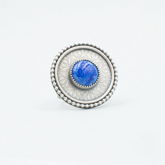 Dutch Blue Mandala Ring