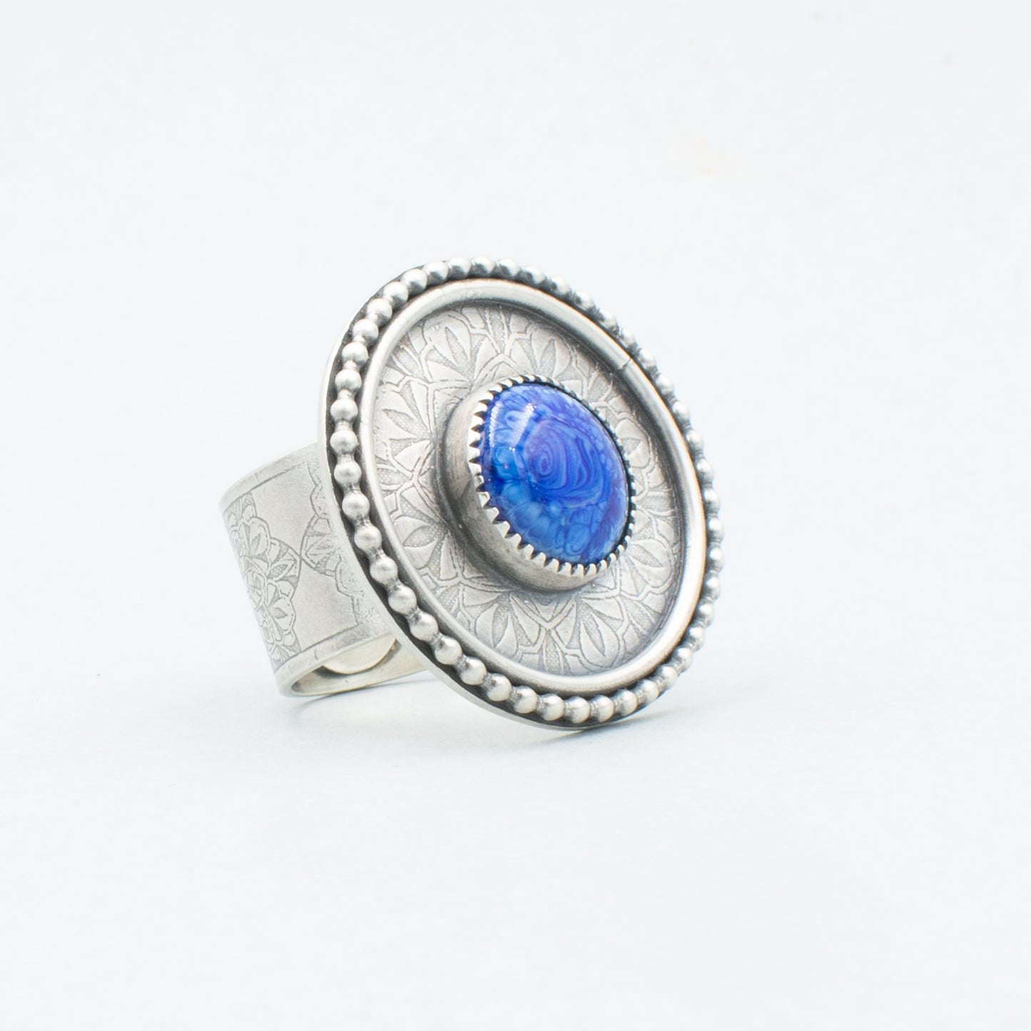 Dutch Blue Mandala Ring