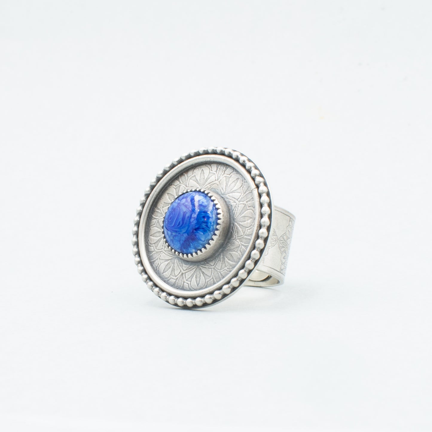 Dutch Blue Mandala Ring