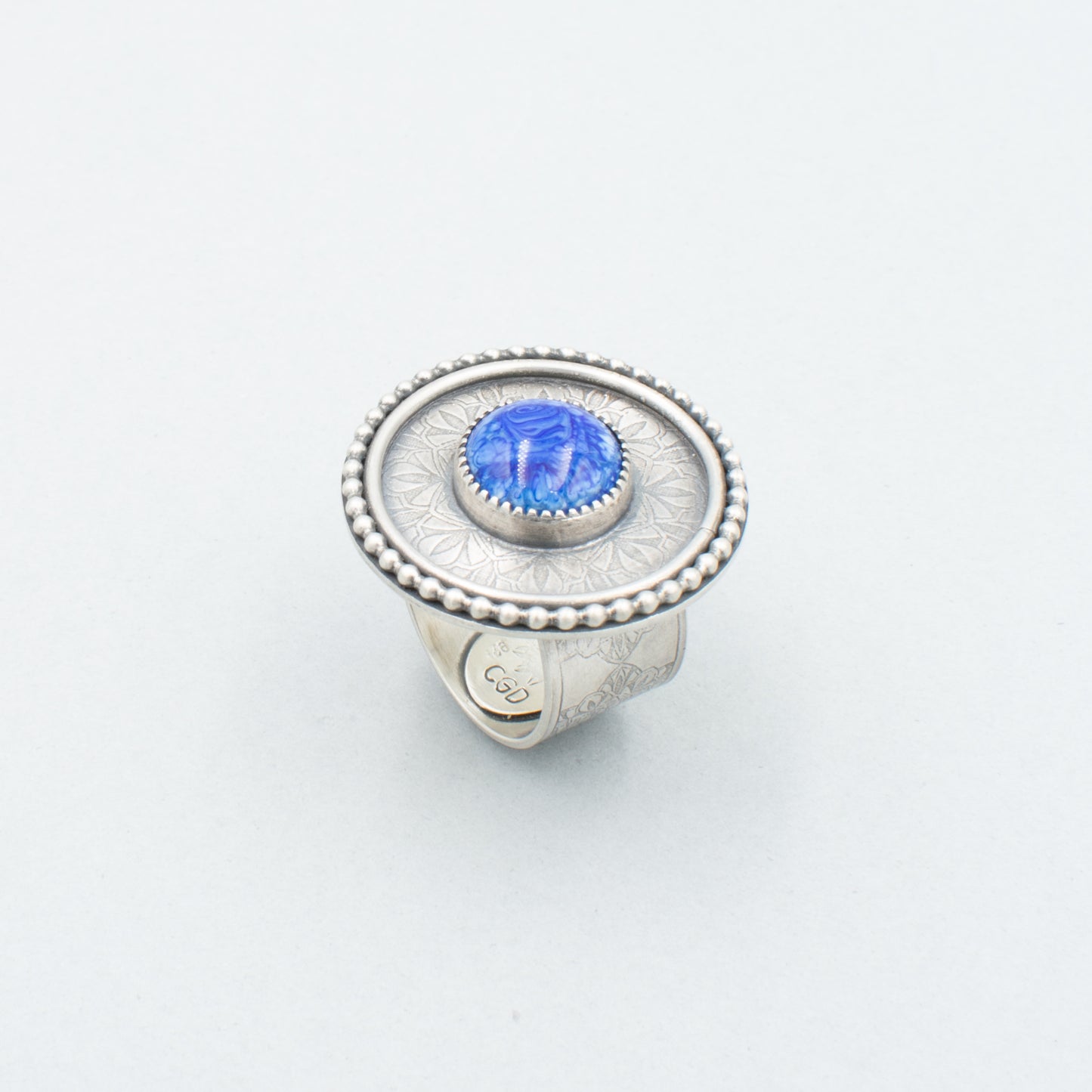 Dutch Blue Mandala Ring
