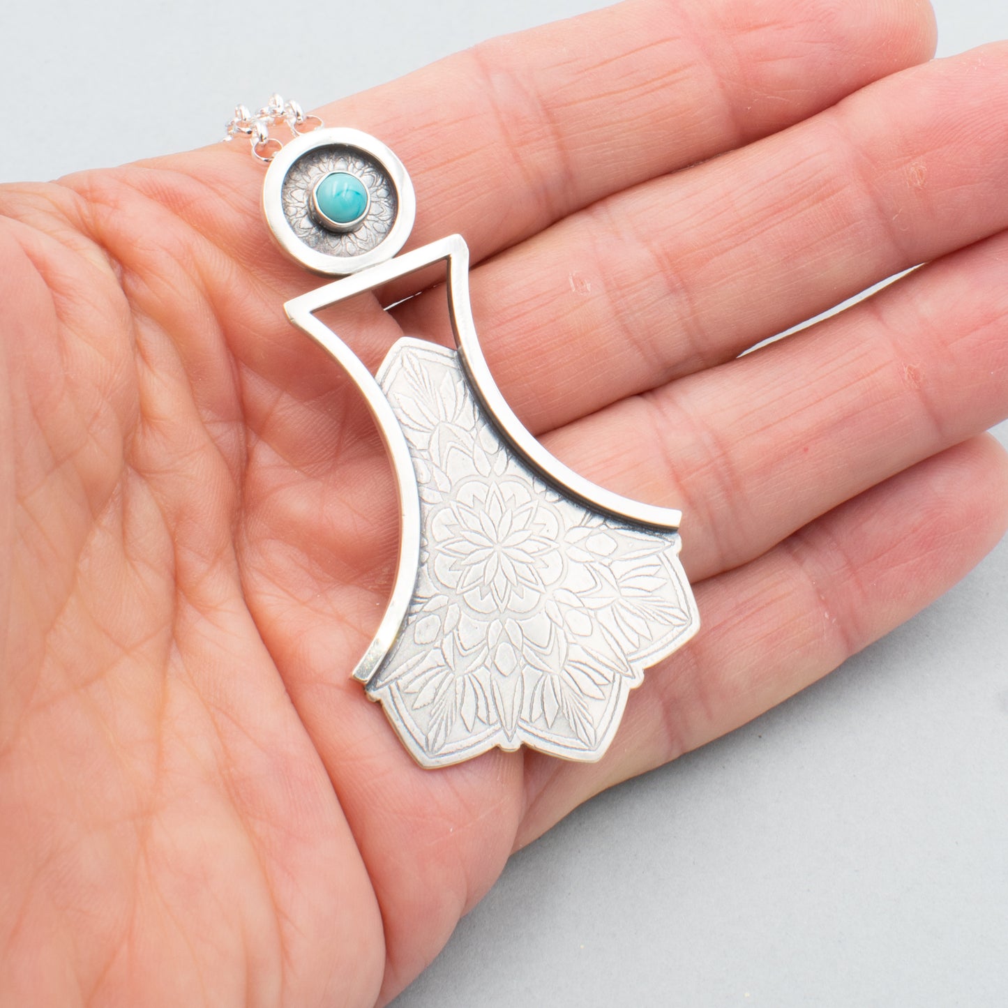 A Touch of Turquoise Fancy Skirt Necklace