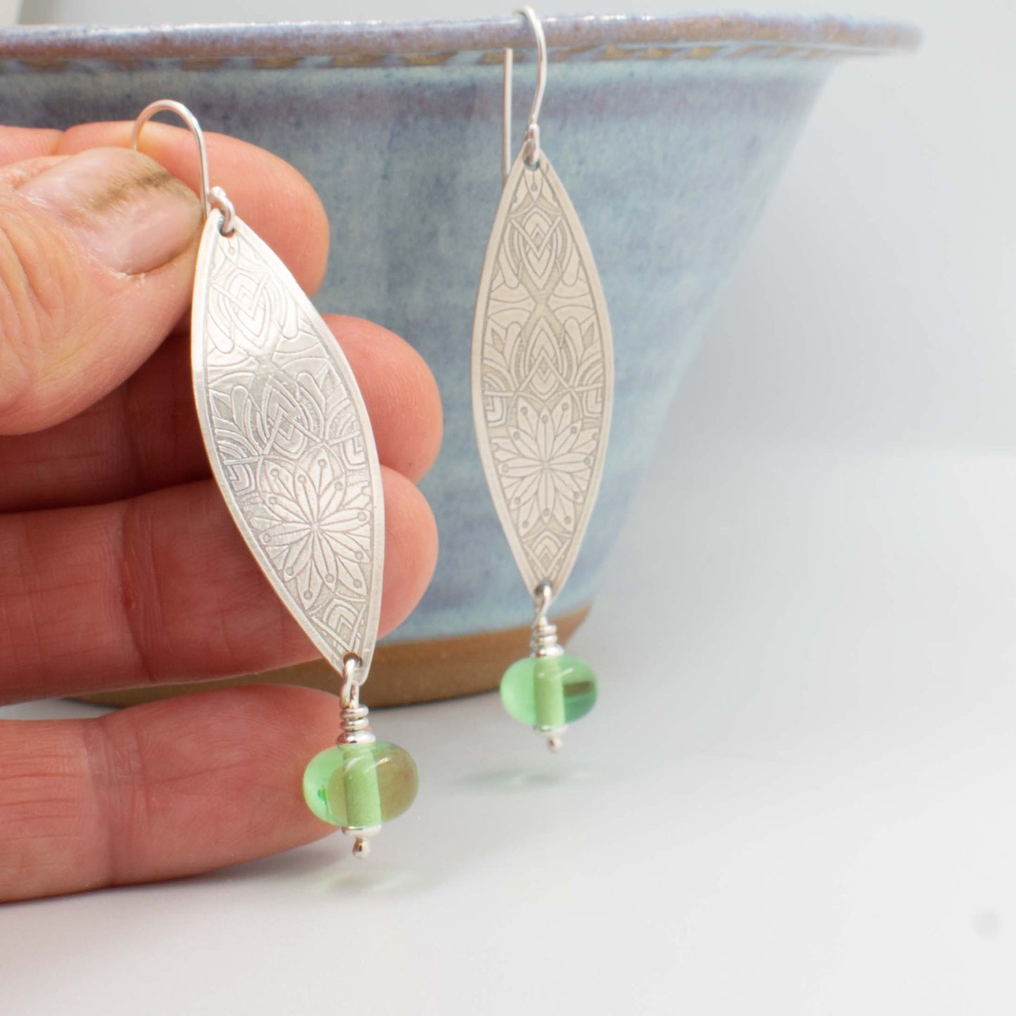 Peridot Double Mandala Earrings