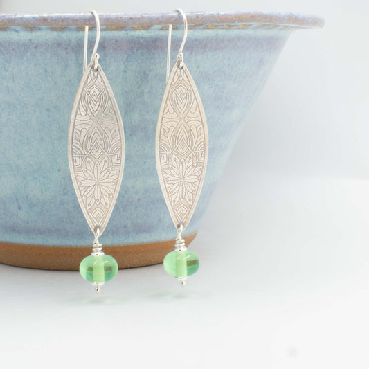Peridot Double Mandala Earrings