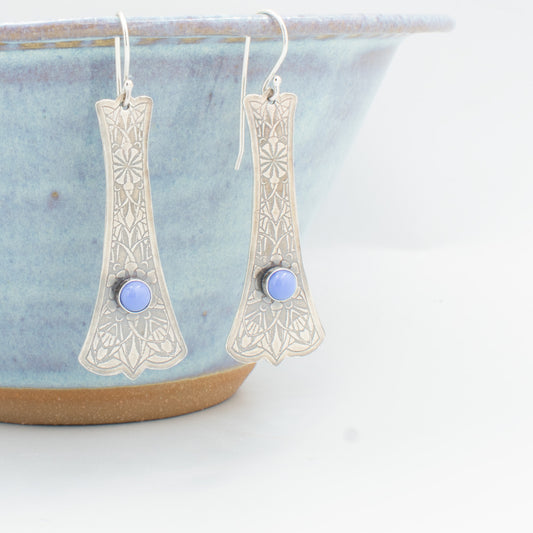 Periwinkle long Lace Earrings