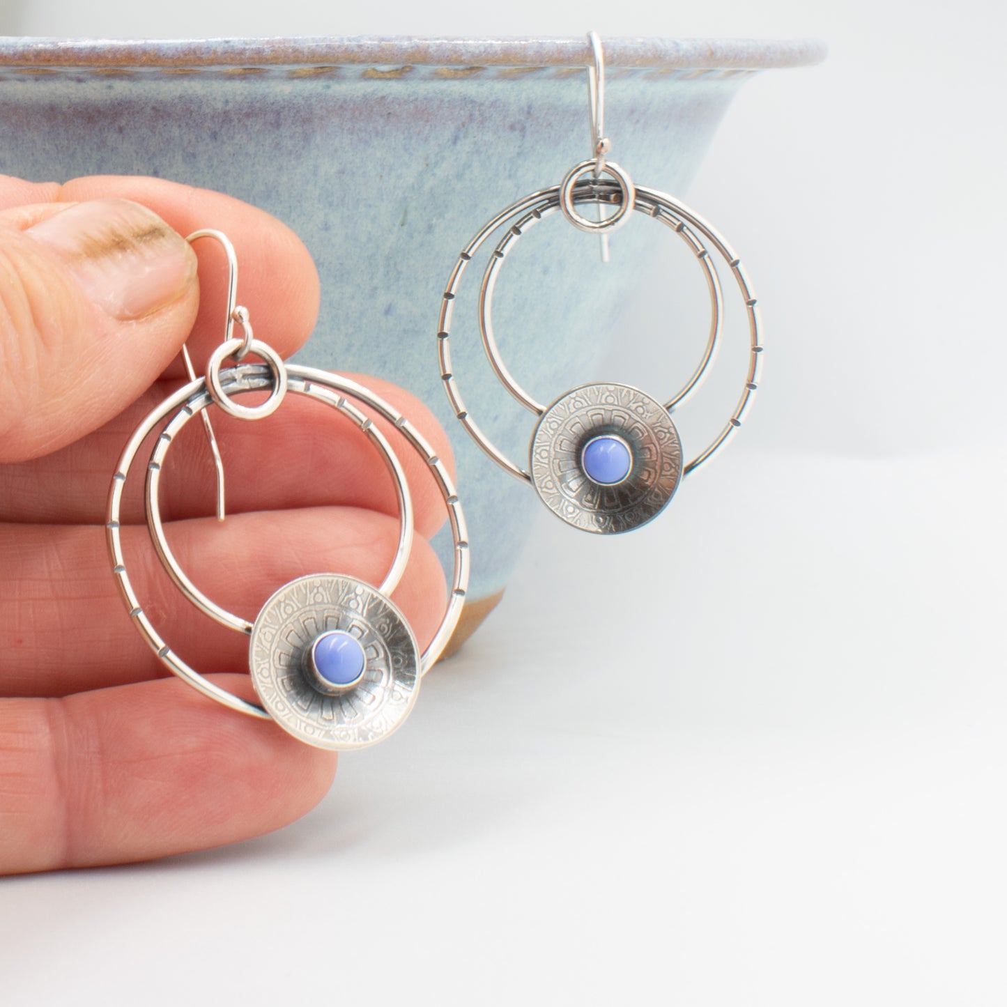 Periwinkle Double Hoop Earrings