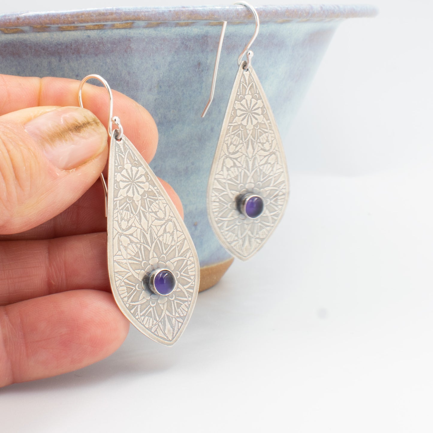 Lilac Teardrop Earrings