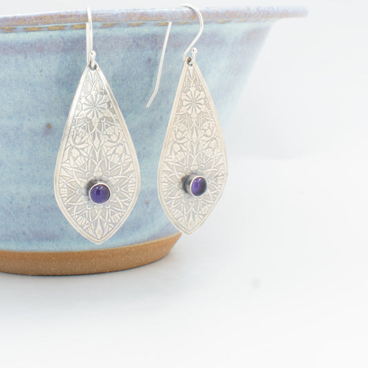 Lilac Teardrop Earrings