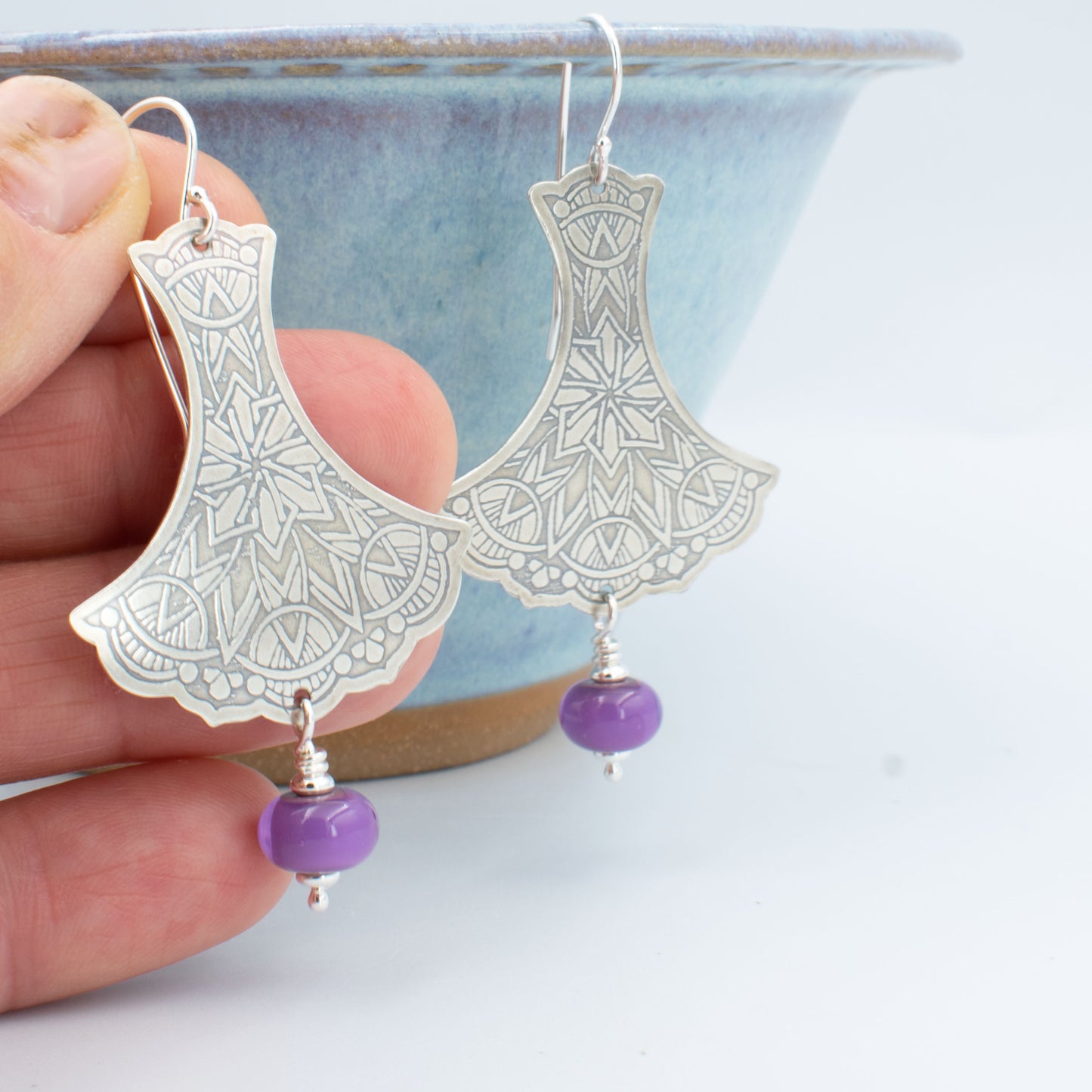 Lilac Fiesta Skirt Earrings