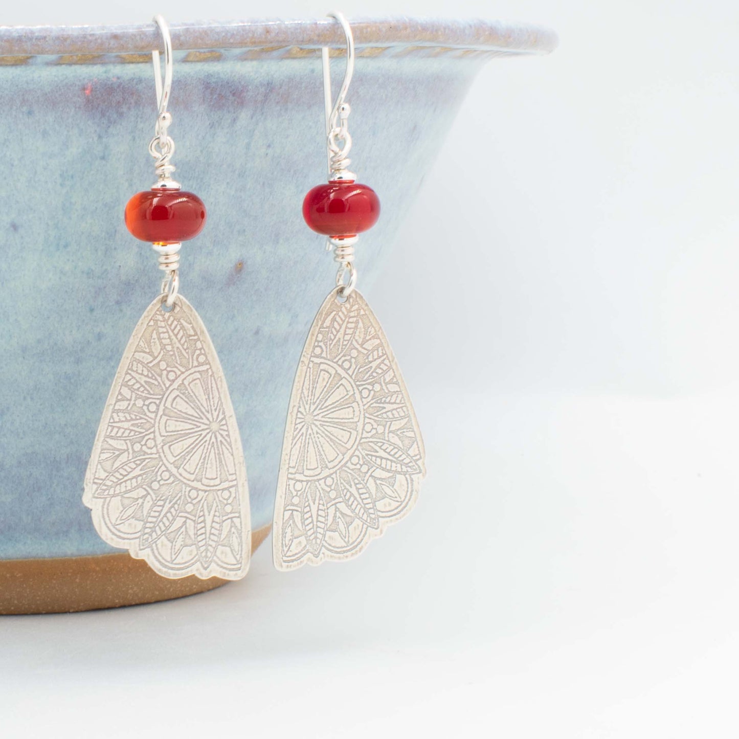Sangria Lace Butterfly Wing Earrings