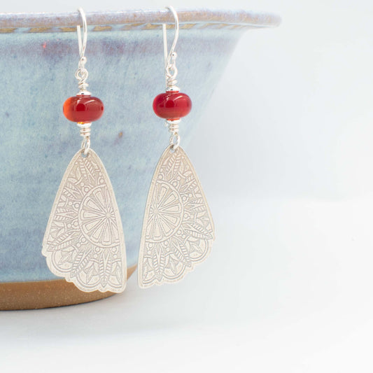 Sangria Lace Butterfly Wing Earrings