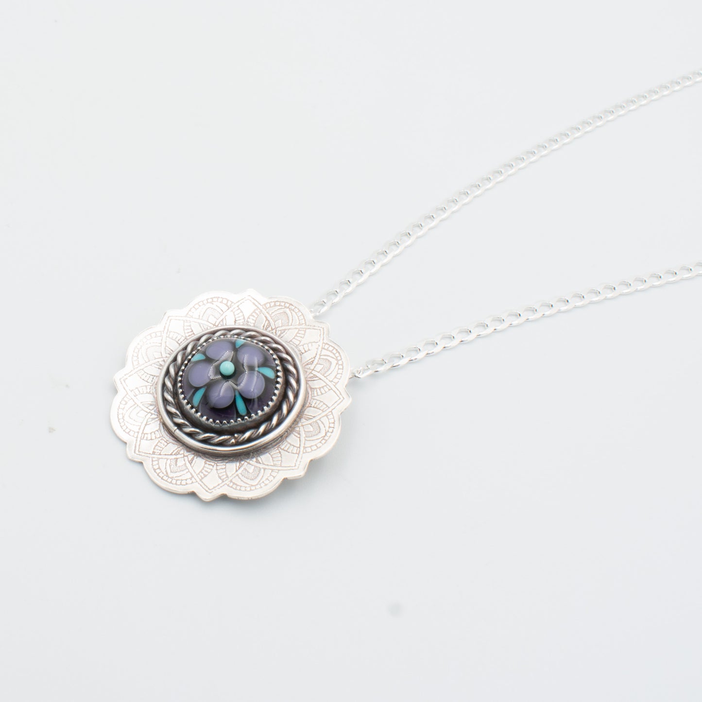 Stained Glass Mandala Necklace