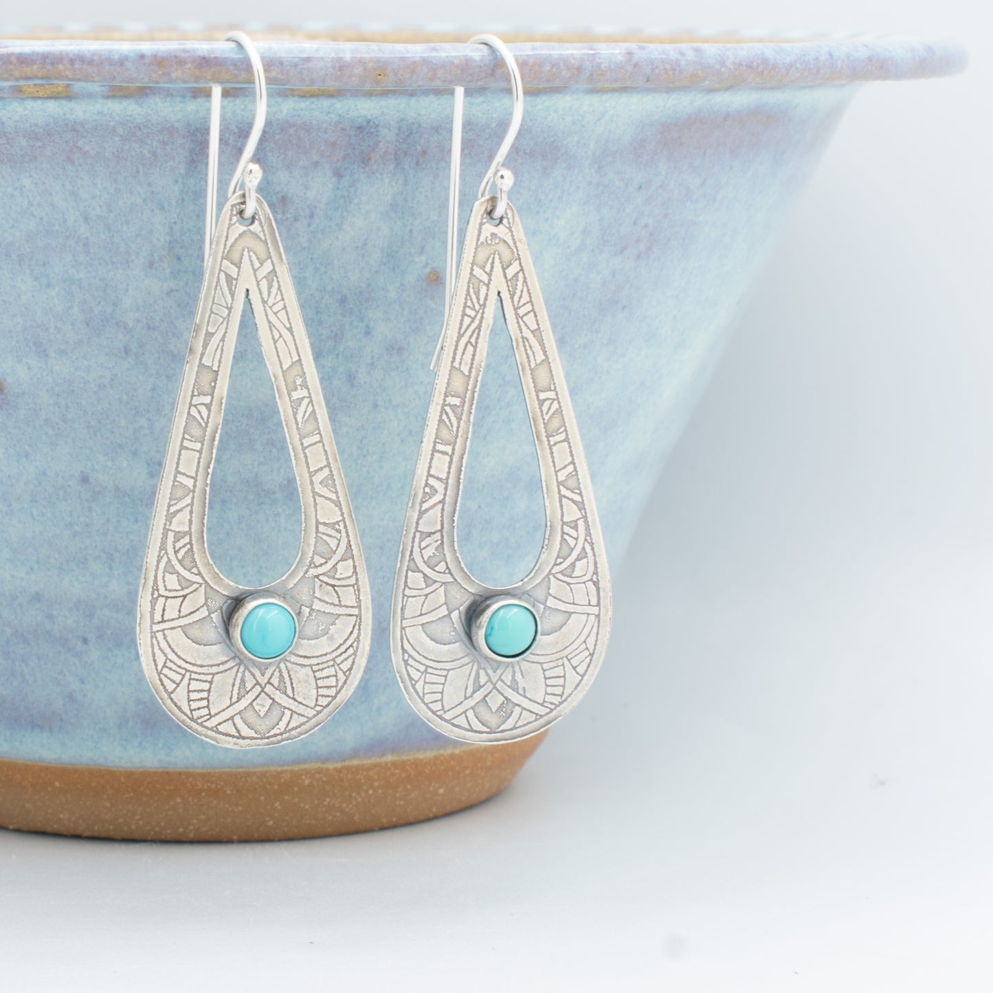 Turquoise Long Drop Earrings