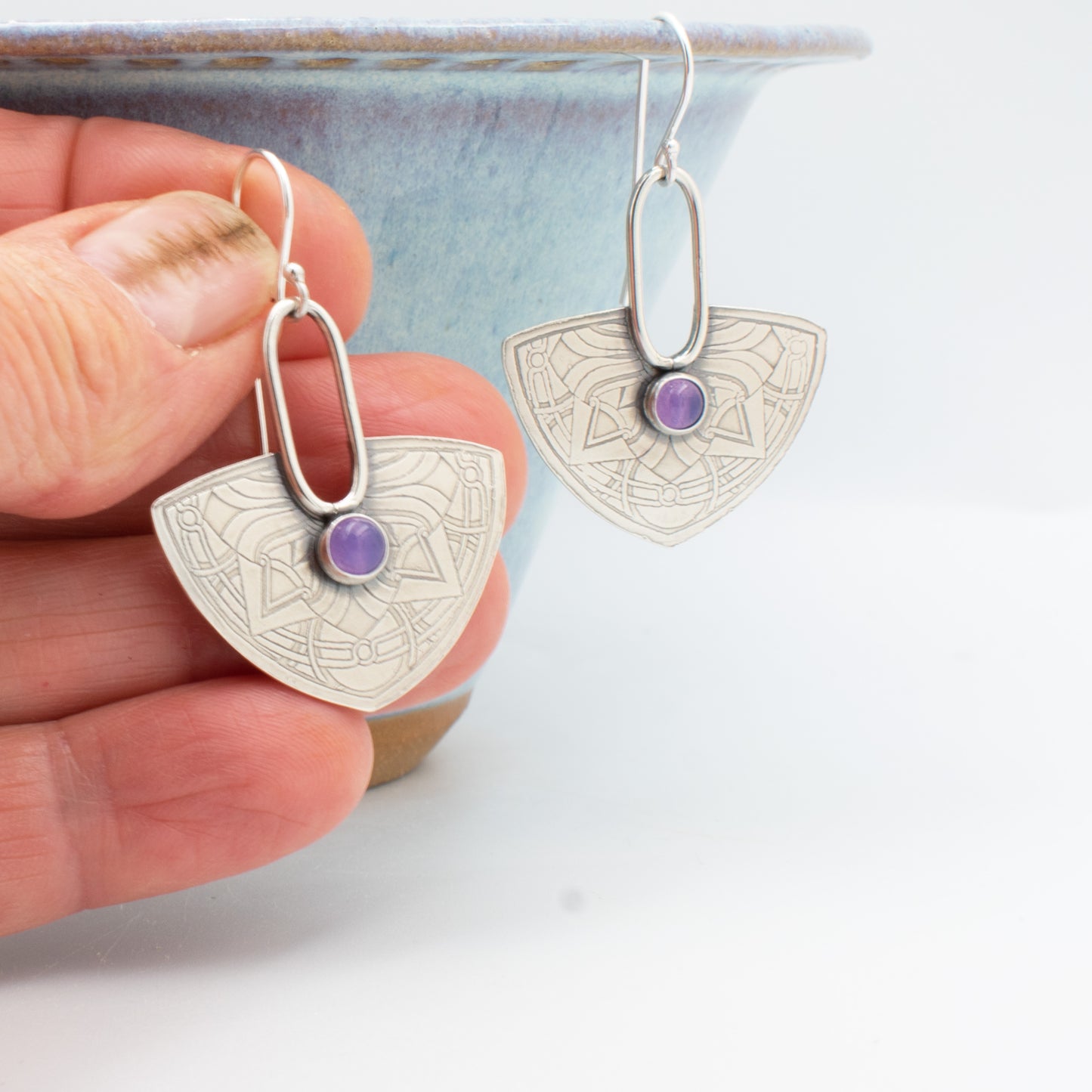 Wistaria Half Round Drop Earrings