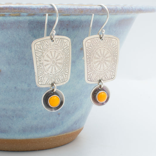 Soft Orange Drop Earrings