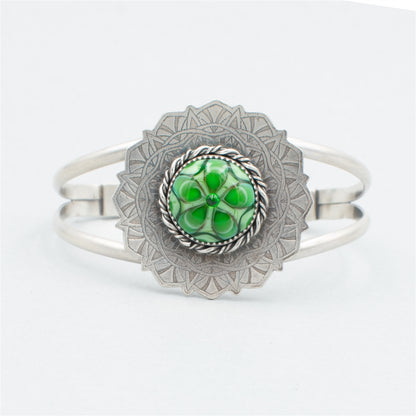 Emeralds Green Cuff Bracelet
