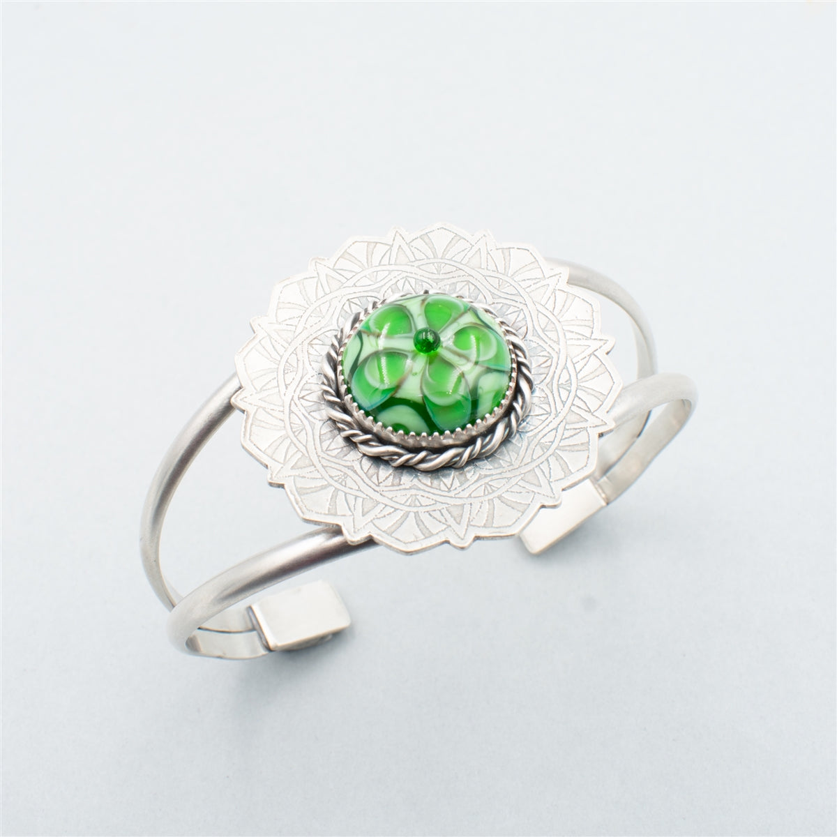 Emeralds Green Cuff Bracelet