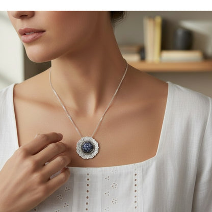 Stained Glass Mandala Necklace