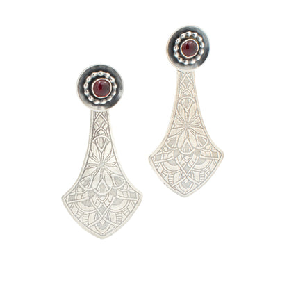 Sangria Red Two in One Arrow Post Earrings