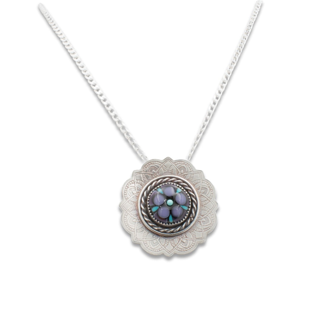 Stained Glass Mandala Necklace