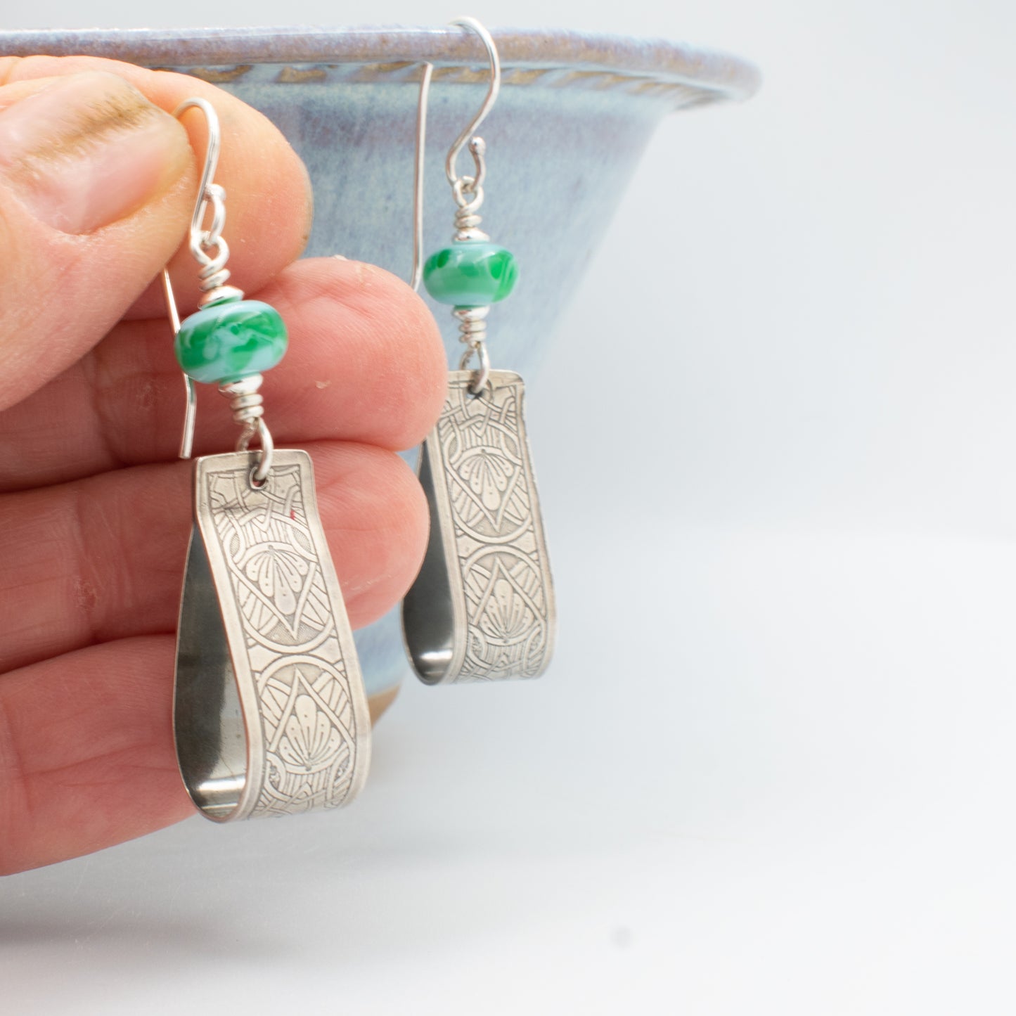 Aurora Drop Stirrup Earrings