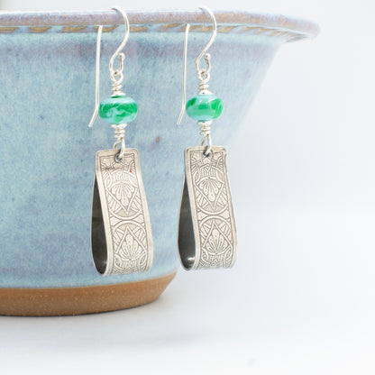 Aurora Drop Stirrup Earrings