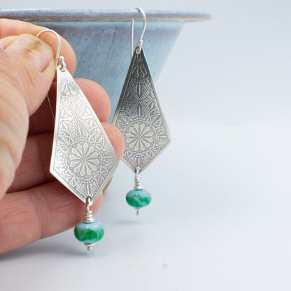 Aurora Double Mandala Diamond Earrings