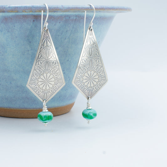 Aurora Double Mandala Diamond Earrings