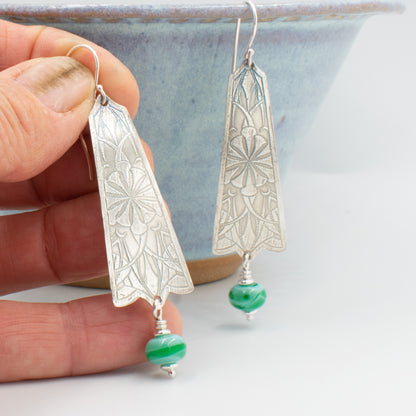 Aurora Long Tri Earrings