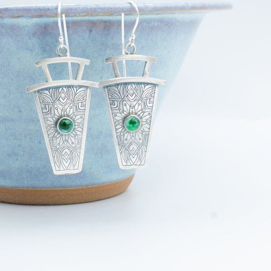 Aurora Modern Tri Earrings