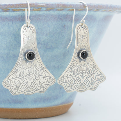 Black Lace Fiesta Skirt Earrings