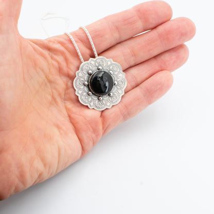 Black Beauty Mandala Necklace