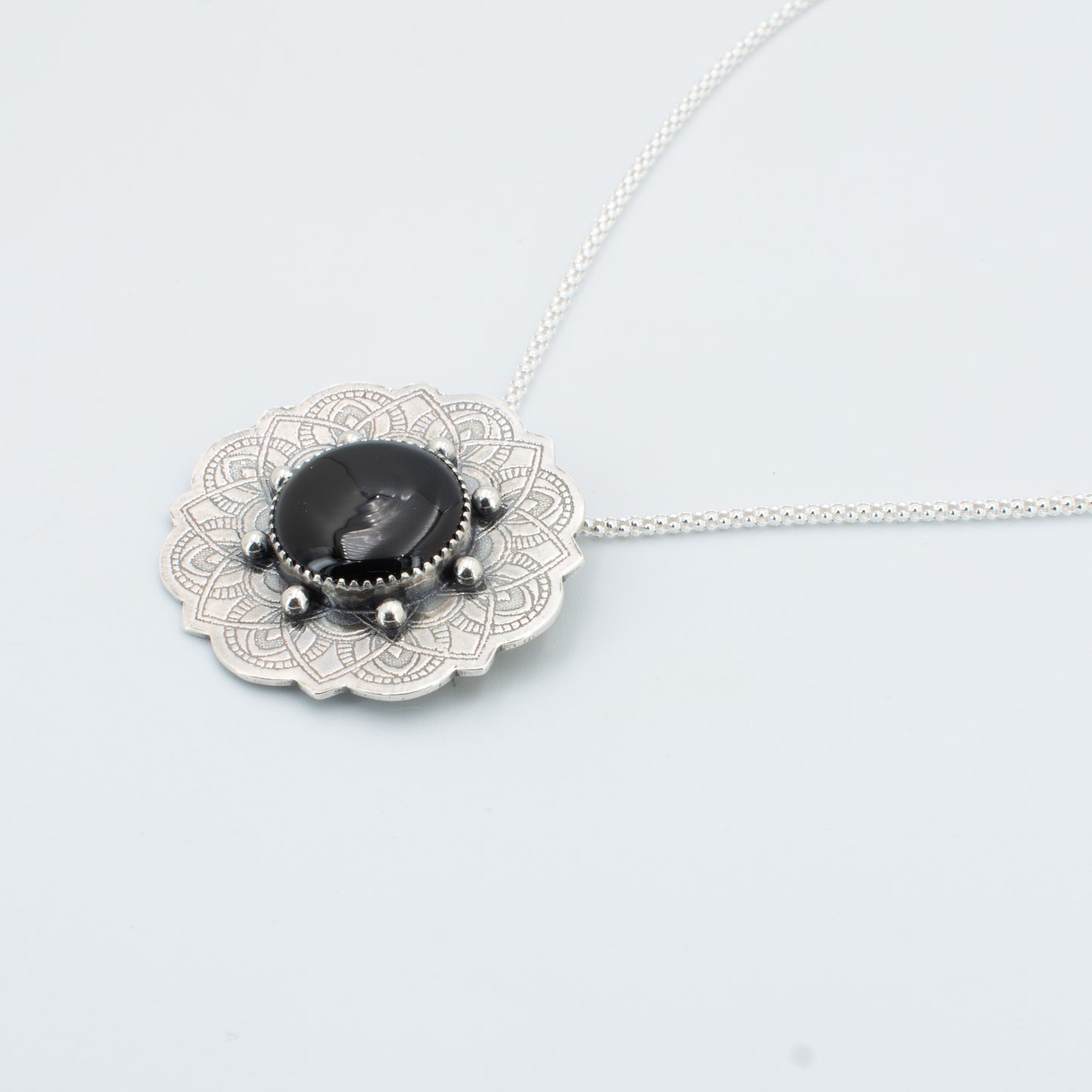 Black Beauty Mandala Necklace