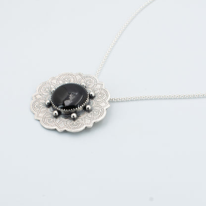 Black Beauty Mandala Necklace