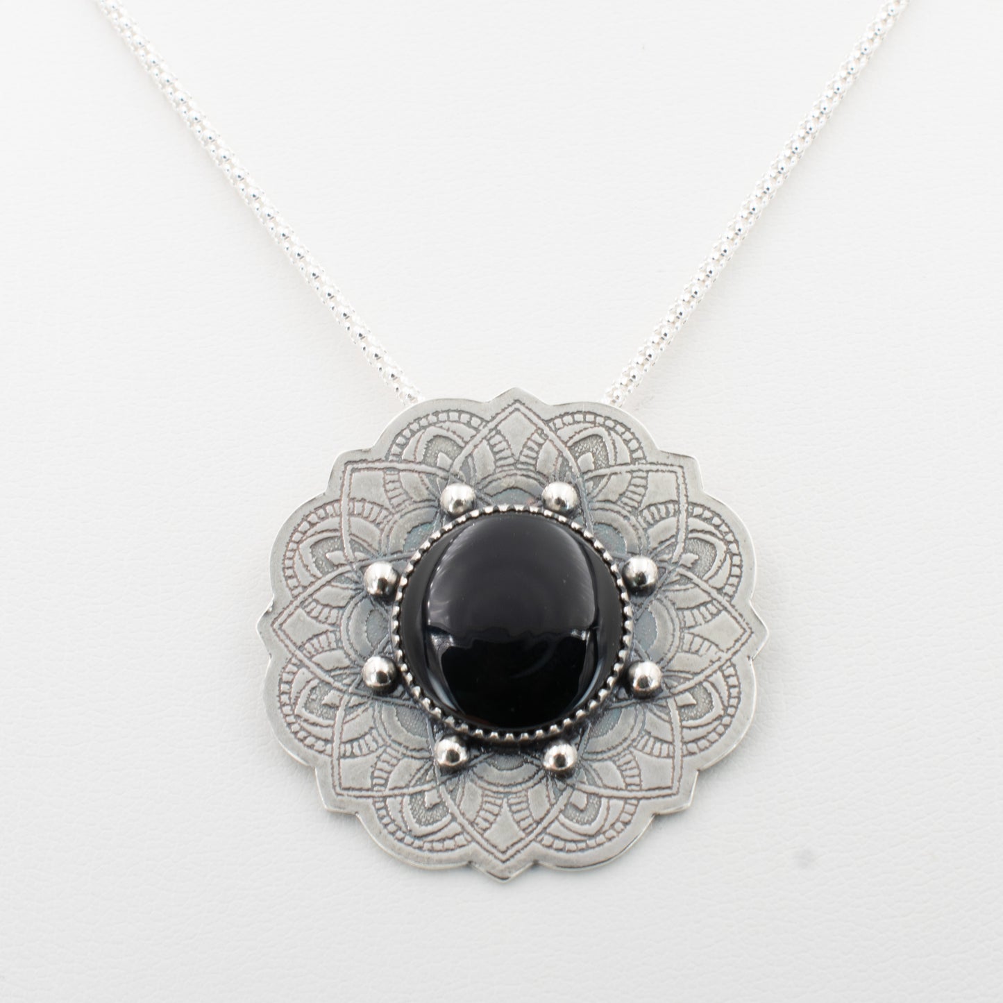 Black Beauty Mandala Necklace