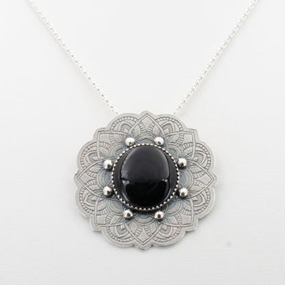 Black Beauty Mandala Necklace