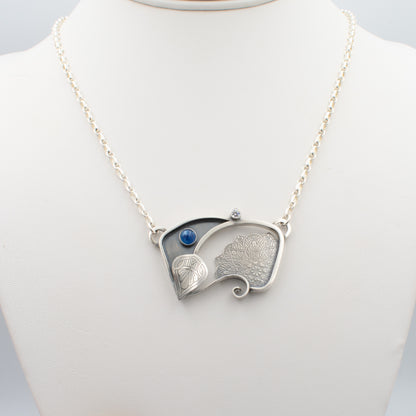 Blue Swirl Swirl Necklace
