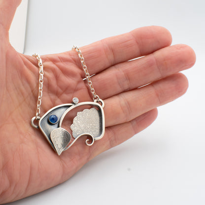 Blue Swirl Swirl Necklace