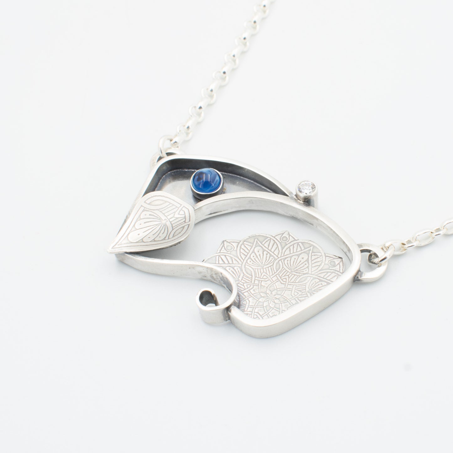 Blue Swirl Swirl Necklace