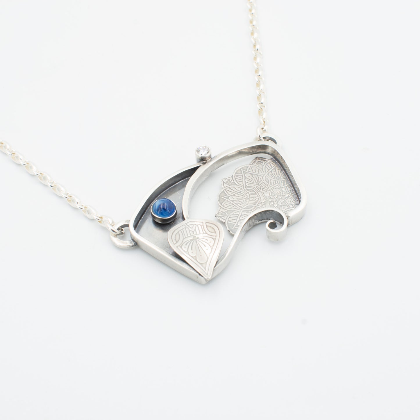Blue Swirl Swirl Necklace