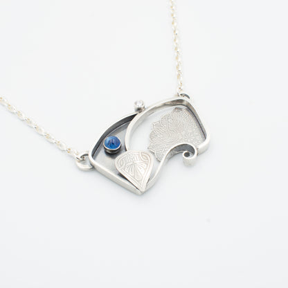 Blue Swirl Swirl Necklace
