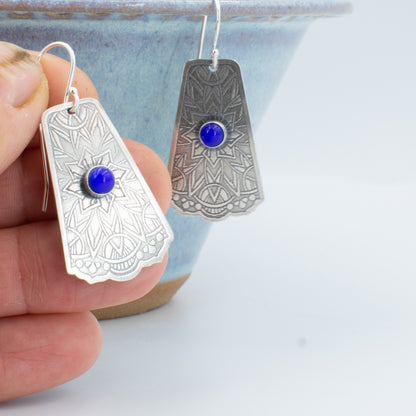 Cornflower Blue Fancy Drop Earrings