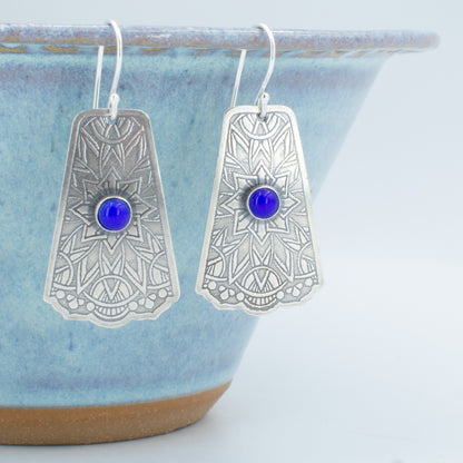 Cornflower Blue Fancy Drop Earrings