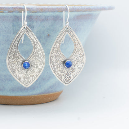 Dutch Blue Wide Open Drop Earrings