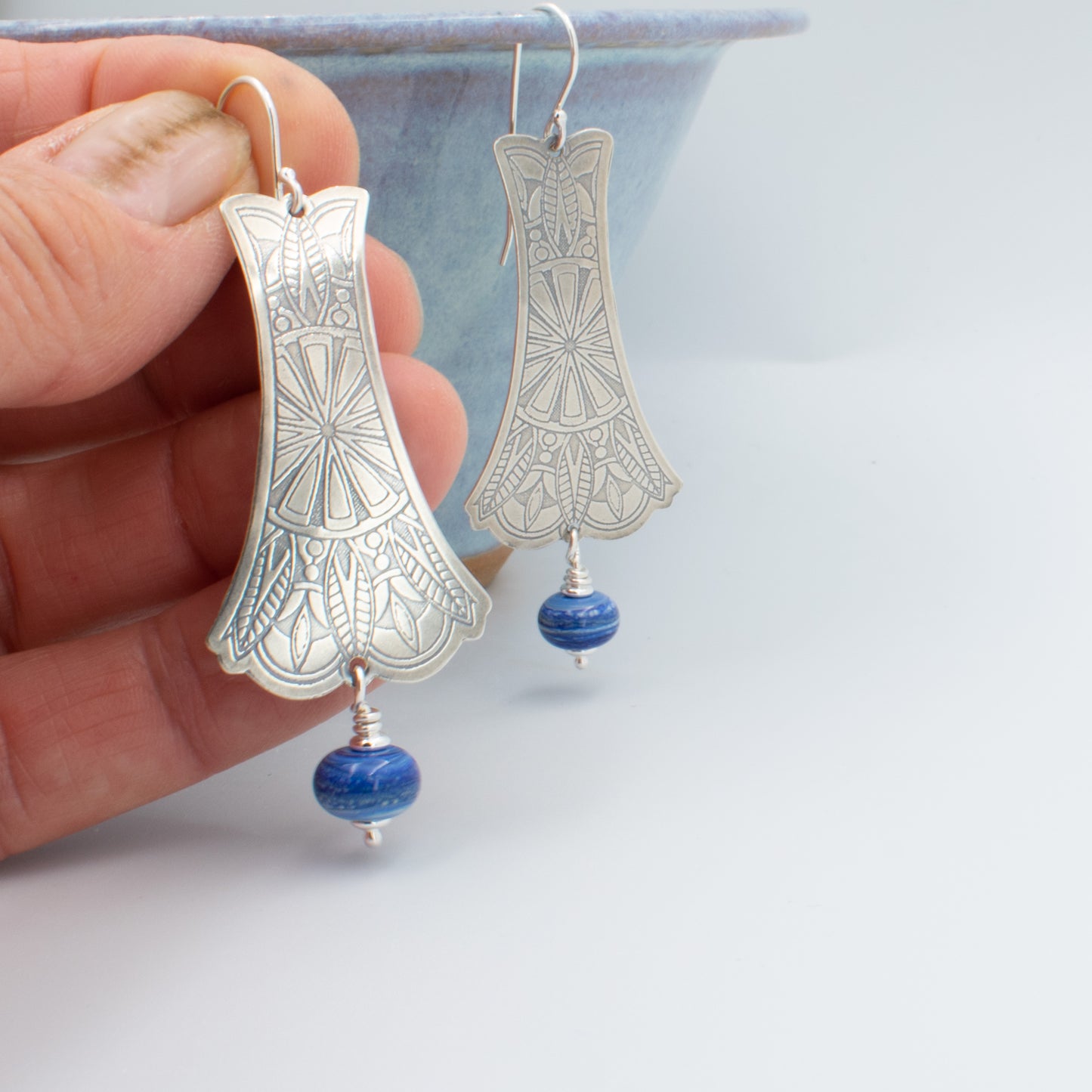 Dutch Blue Skinny Skirt Earrings