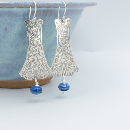 Dutch Blue Skinny Skirt Earrings
