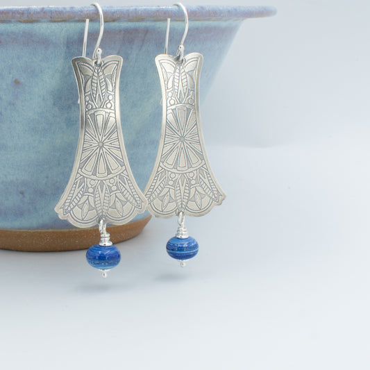 Dutch Blue Skinny Skirt Earrings